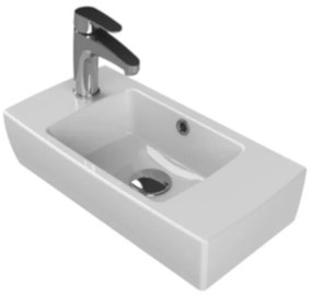 CeraStyle CITY MINI - porcelán mosdó - BAL csaplyukkal - 50 x 25 cm