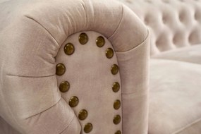 Design fotel Chesterfield pezsgő bársony