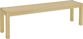 HOMCOM 3-Fős Fa Pad Vidéki Stílusú Konyhapad Nappalihoz, Konyhához, Előszobához, Fenyőfából, Maximum 330 kg Teherbírással, 150 x 33 x 45 cm, Természet