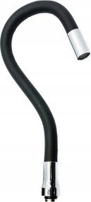 Konyhai csaptelep kifolyócső flex fekete 3/4"