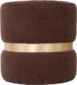 Ring puff - arany gyűrű - T07 - barna szövet R