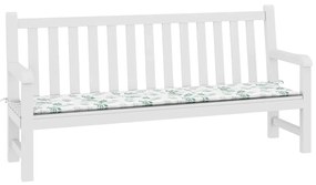 levélmintás szövet kerti padpárna 200x50x4 cm