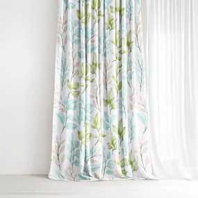 Goldea pamut drapéria deluxe - festett levelek 160x160 cm