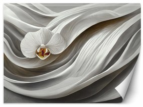 Fotótapéta, Fehér orchidea és 3D absztrakt - 300x210