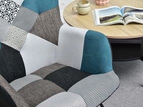 Fotel Sibyla (patchwork + fekete bükk). Akció -15%. 1110396