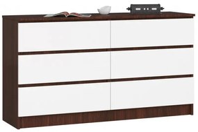 Komód - Akord Furniture K140-6 - wenge / fehér