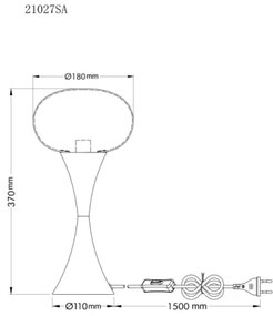 Globo 21027SA - Asztali lámpa LULA 1xE14/25W/230V bézs