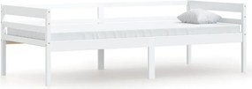 vidaXL fehér tömör fenyőfa ágykeret 90 x 200 cm