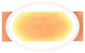 Fehér-natúr színű LED dimmelhető fali lámpa Barca – Trio