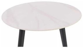 Rion étkezőasztal - 90 cm átmérő, márvány / fekete