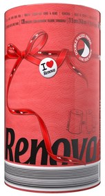 Renova 2 rétegű konyhai papírtörlő, piros, 1 tekercs