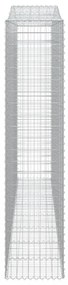 2 db íves horganyzott vas gabion kosár 400x50x220/240 cm