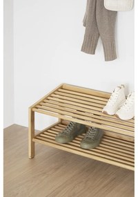 Natúr színű tölgyfa cipőtartó Hillmond – Rowico