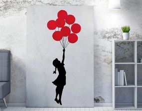 WY63 Banksy Repülő lufis lány vászonkép, 50 x 70 cm