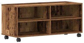 TV Szekrény Régi Fa 90x35x35 cm Műgyanta