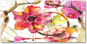 Fotó kép edzett üveg Virágos minta 140x70