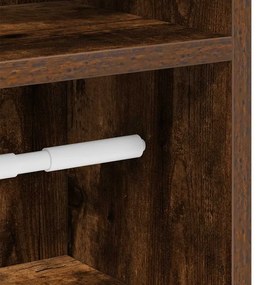 füstös tölgy fürdőszobaszekrény tekercstartóval 20,5x22x90 cm