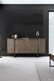 Konzolasztal Luxe - Walnut, Black