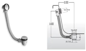 Bruckner - Fürdőkészlet CLICK-CLACK fehér/fényezett króm