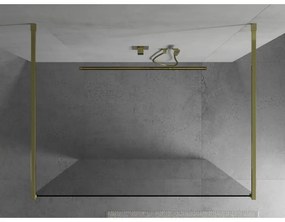 Mexen, Mexen Kioto zuhanykabin fala 180 x 200 cm, átlátszó 8 mm, arany - 800-180-002-50-00