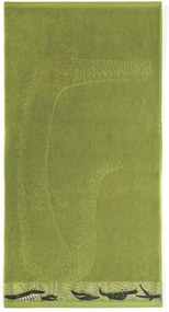Törölköző 70x130 Crocco krokodil zöld 400g/m2 frottír pamut gyerek törölköző