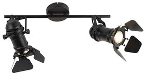 Okos spotlámpa fekete, WiFi GU10 2 lámpával és terelőlapokkal - Movie