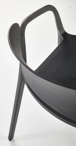 K-491 karfás kerti szék fekete