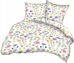 Fakéreg párnahuzat 40x40 fehér rét színes virágok