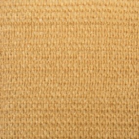homokszínű négyzet alakú HDPE napvitorla 160 g/m² 5x5 m