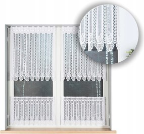 Függöny méteráru konyhai függöny fehér 70cm Indus méretre