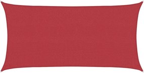 vidaXL piros HDPE napvitorla 160 g/m² 2 x 3,5 m