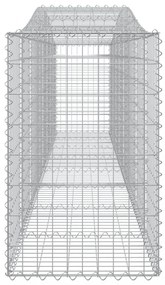 vidaXL 10 db íves horganyzott vas gabion kosár 400x50x80/100 cm