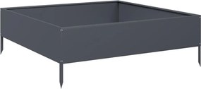 vidaXL antracitszürke acél kerti magaságyás 100 x 100 x 33,5 cm