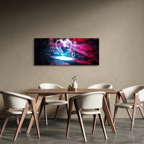 Ragyogó szív képe (120x50 cm)