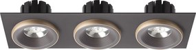 RENDL SHARM SQ III zápustná hnědá/perleťová zlatá 230V LED 3x10W 24° 3000K
