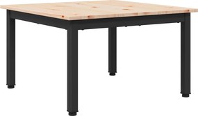 vidaXL Dohányzóasztal Természetes 60 x 60 x 36 cm Tömör fenyőfa
