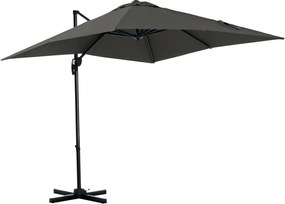 Outsunny Napernyő 245 x 245 cm Kert Napernyő Állványos Napernyő Kurblis Mechanizmussal Forgatható Kurblis Napernyő Állítható Roma Napernyő Szürke | Ao