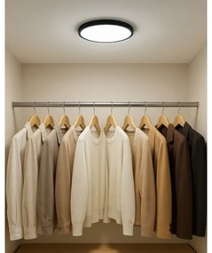 LED mennyezeti lámpatest LED/18W/230V 3000/4000/6500K átm. 23 cm fekete