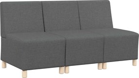 vidaXL Karfa Nélküli Modularis Kanapé Egység 3 pcs Sötétszürke