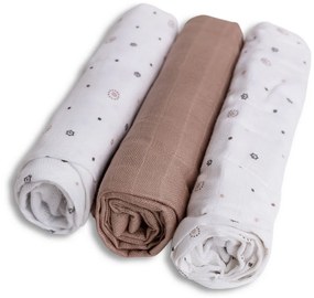 Babymatex Csillagok bambusz pelenkák, 70 x 70 cm, 3 db-os szett