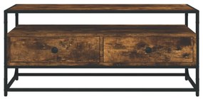 füstös tölgy színű szerelt fa TV-szekrény 100 x 35 x 45 cm