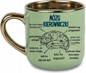 Elegáns bögre "a vezető agya" tökéletes ajándék 400 Zöld