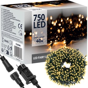 Karácsonyfa Lámpa 750LED 40 m Kültéri Beltéri Meleg Fehér Karácsonyi