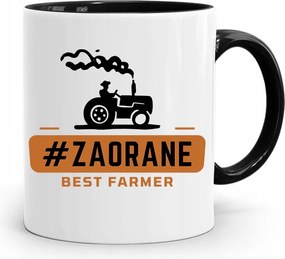Gazdálkodóknak Bögre Fekete #zaorane Best Farmer fényképes nyomattal