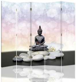 Gario Paraván Buddha figura és kövek Méret: 180 x 170 cm, Kivitelezés: Forgó paraván 360°