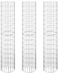 3 db kör alakú horganyzott acél gabion magaságyás Ø30 x 150 cm