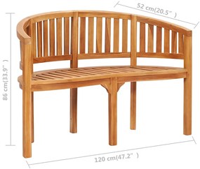 tömör tíkfa banán alakú pad 120 cm