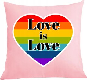 Párna párnahuzat Love is Love Lmbt nyomott mintás