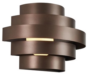 Modern fali lámpa bronz LED-del, 3 fokozatban dimmelhető - Lines