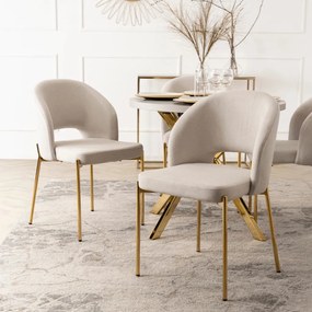 Szék krém/arany színben. BROS